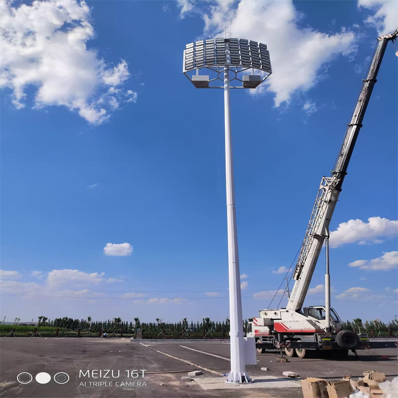 30m Stadium High Mast Light Pole Tower with Lifting System