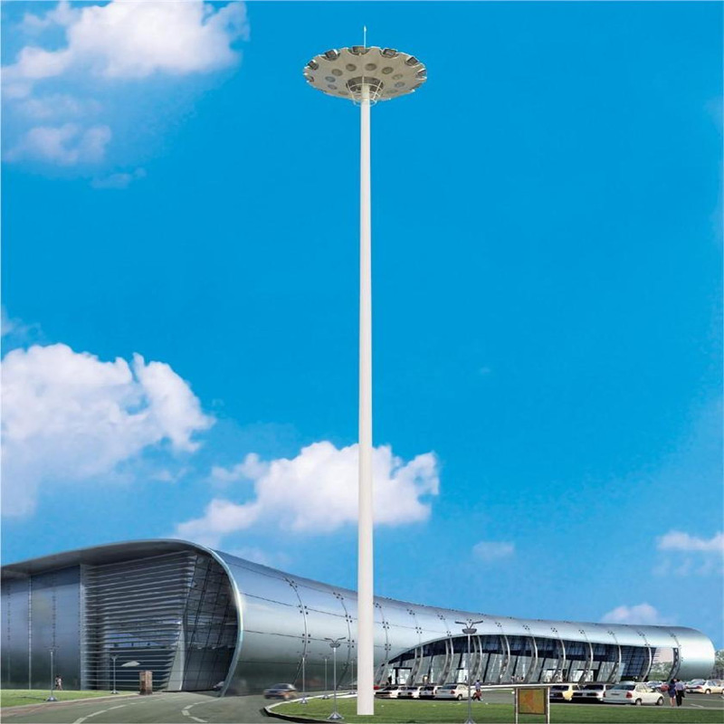 Conical High Mast Tower with LED Flood Light