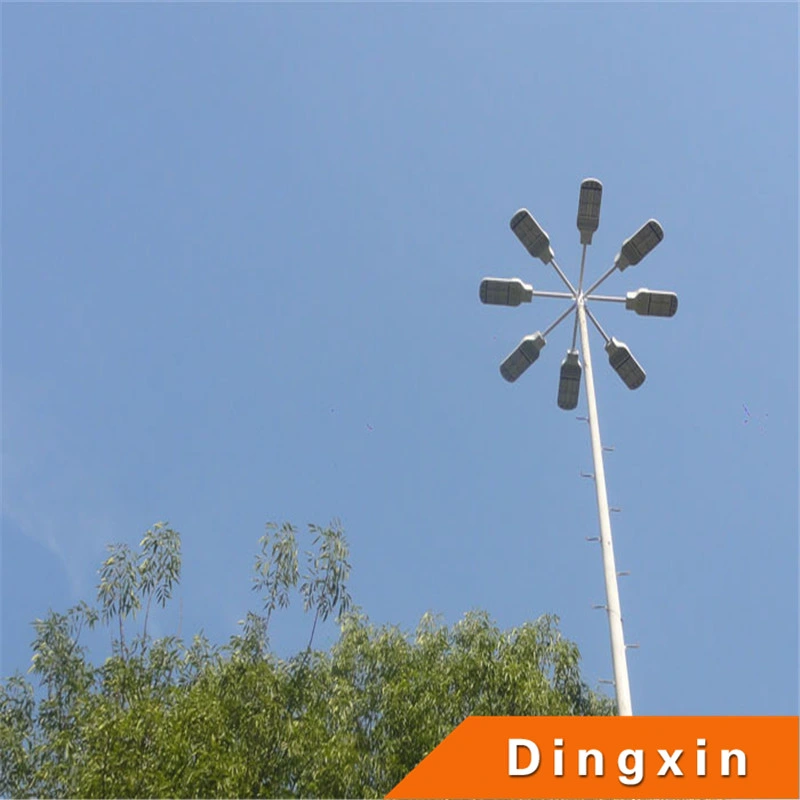 15m Stadium High Mast Light Pole Tower with Lifting System