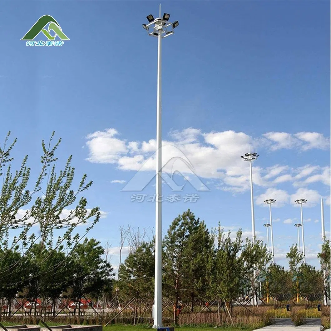 Tainuo Efficient and Power Saving Hot DIP Galvanized High Mast Lighting Pole