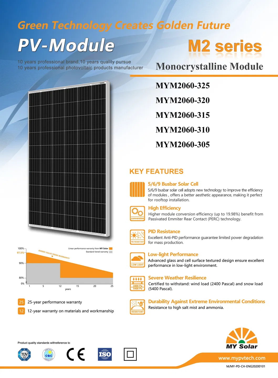 High Efficiency Monocrystalline Solar System 1