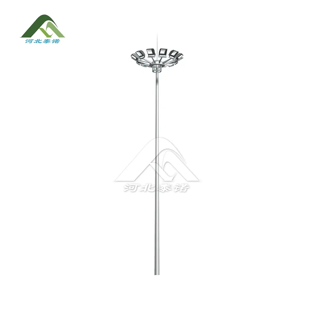 Tainuo Efficient and Power Saving Hot DIP Galvanized High Mast Lighting Pole