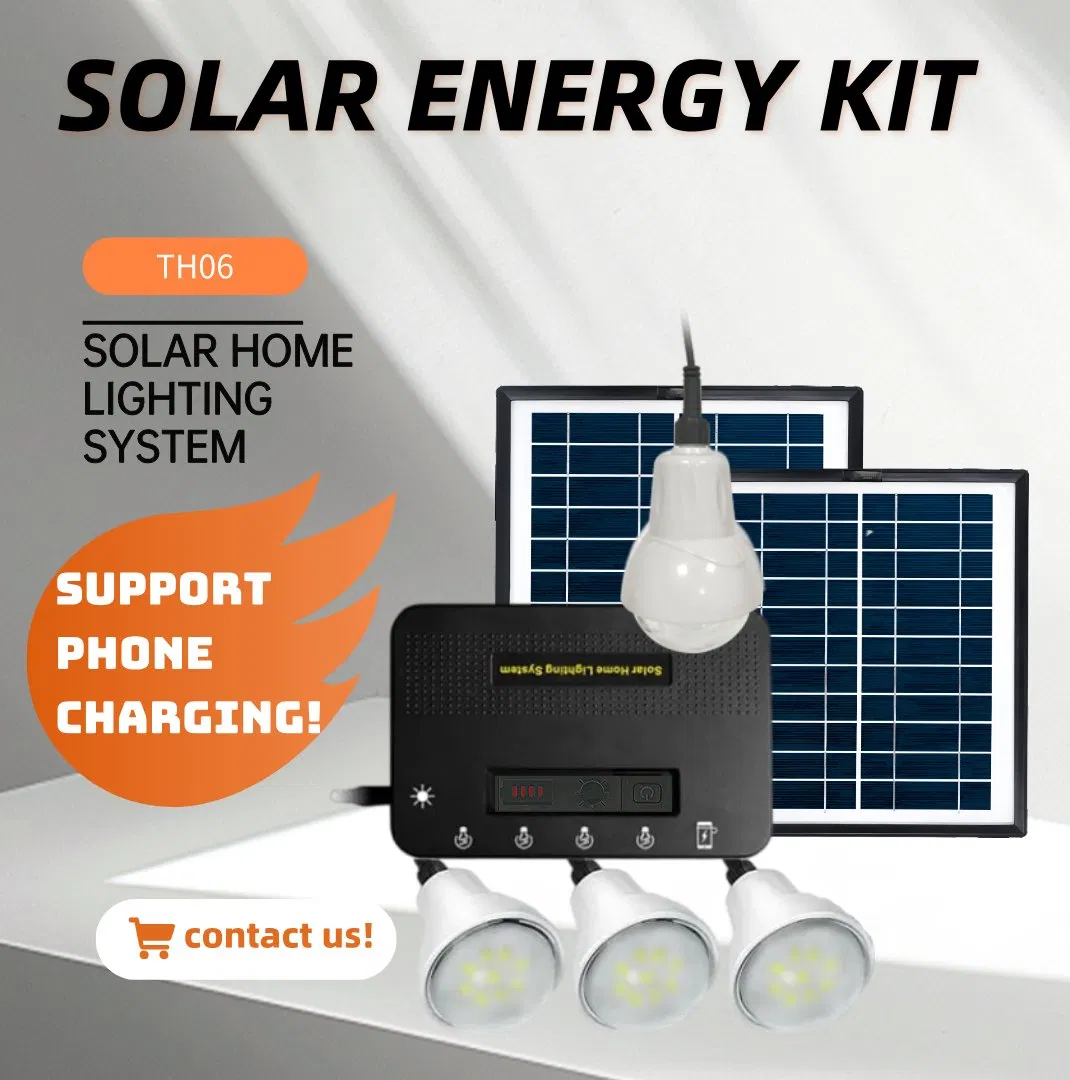 High Quality Solar Home System OEM/ODM/SKD with 4 LED Bulbs