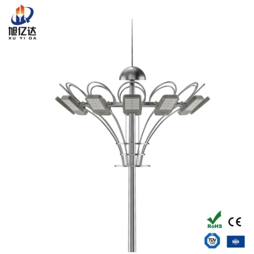 Hot DIP Galvanized High Mast Flood Lighting Steel Pole for Square Lighting