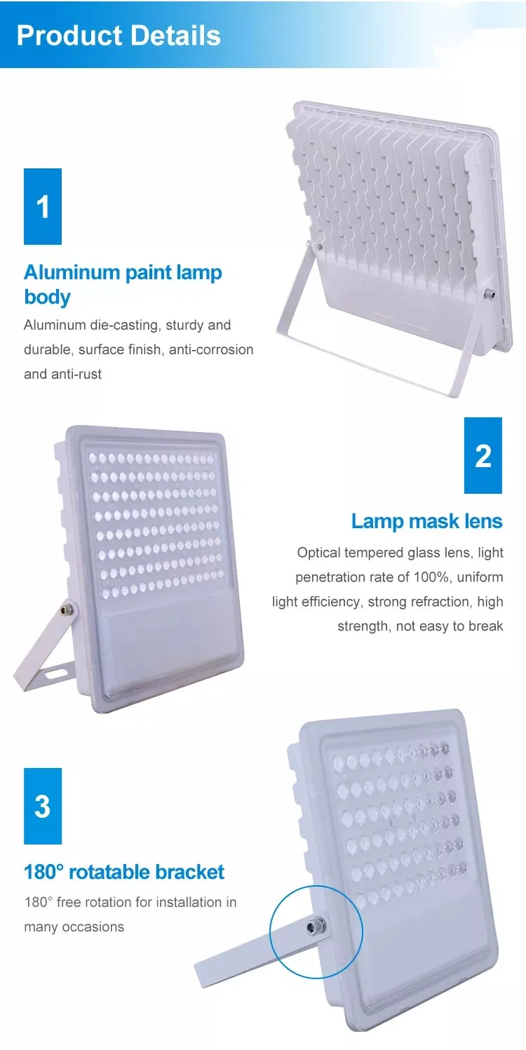 LED Flood Light Size Chart
