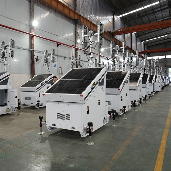 Biglux Hiskid Solar Trailer Tower with 3kw Backup Generator for Construction Site