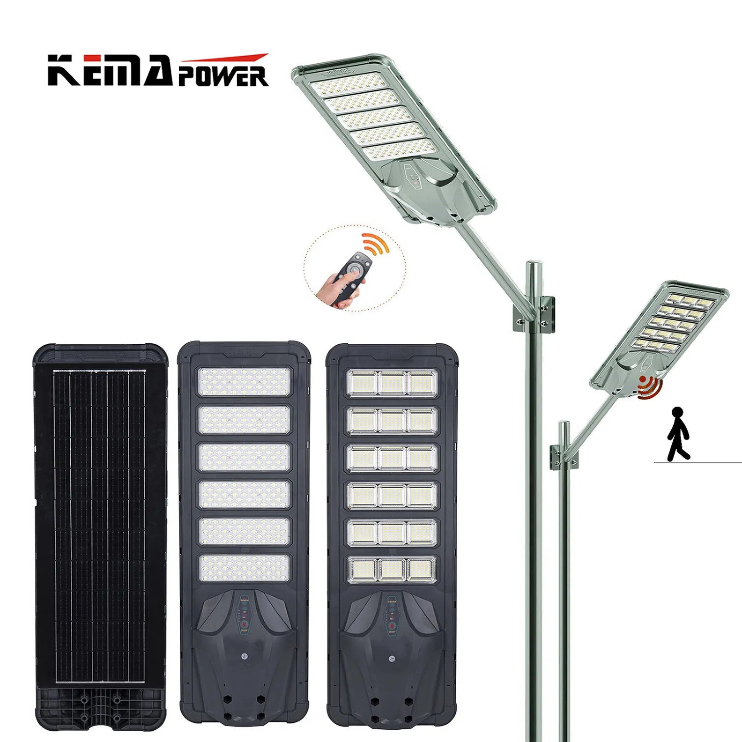 Factory Direct Waterproof IP65 Streetlight Outdoor Die-Casting Aluminium 300W 400W 500W Integrated All in One LED Solar Road Lamp Lamp