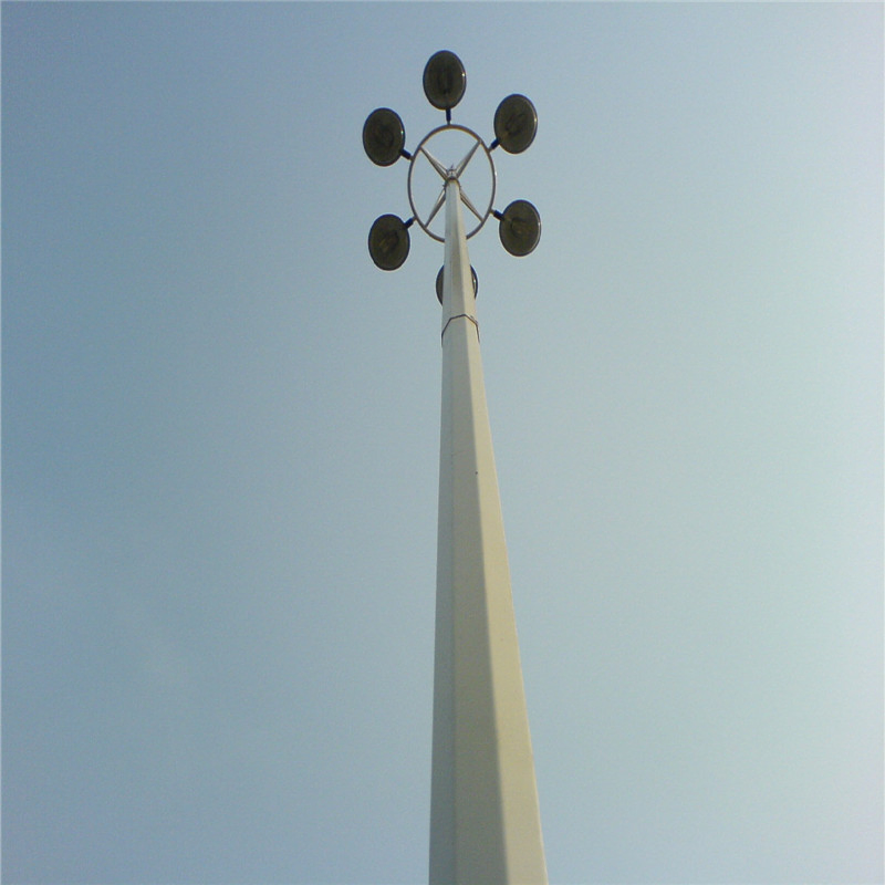 Conical High Mast Tower with LED Flood Light