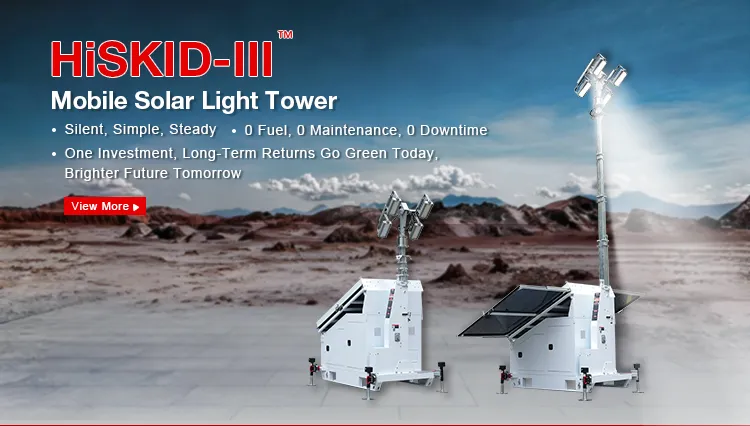 Mobile Solar Light Tower Banner