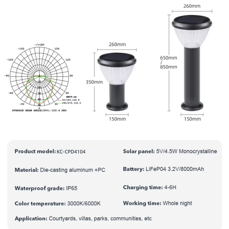 Hot Sales Long Battery Life Waterproof Outdoor Lighting Solar-Powered LED Garden Lights Easy Setup for Lasting Illumination