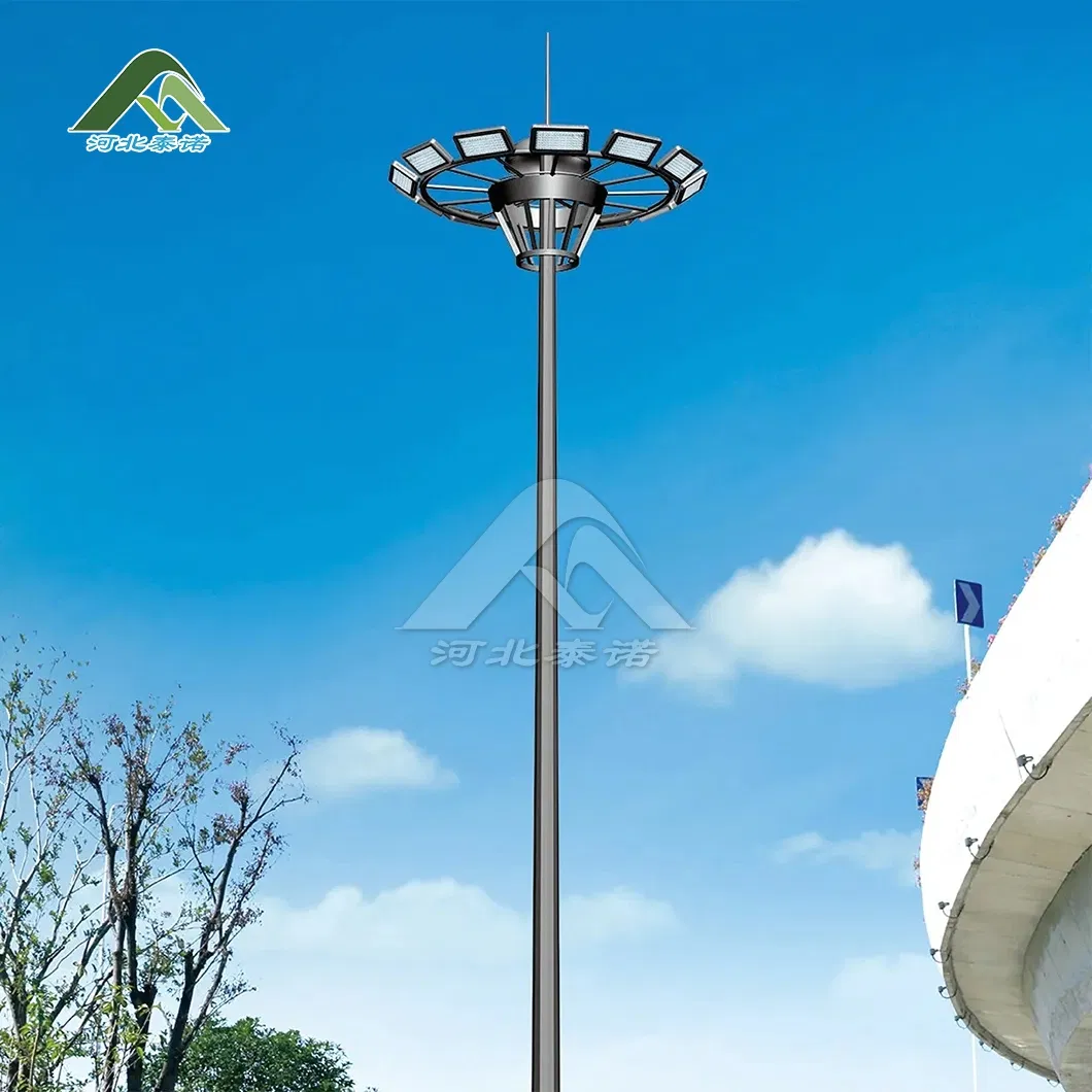 Tainuo Efficient and Power Saving Hot DIP Galvanized High Mast Lighting Pole