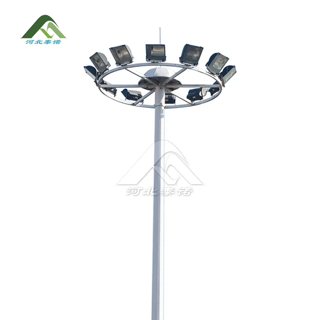 Tainuo Efficient and Power Saving Hot DIP Galvanized High Mast Lighting Pole