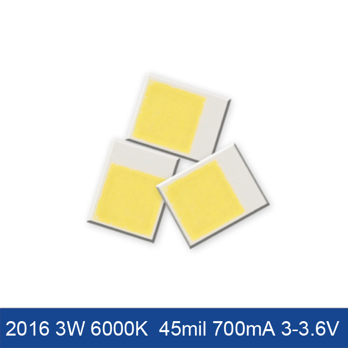 Factory Customized Csp 2016 Chip Warm White High Brightness Lumen High Power 3W LED Chip
