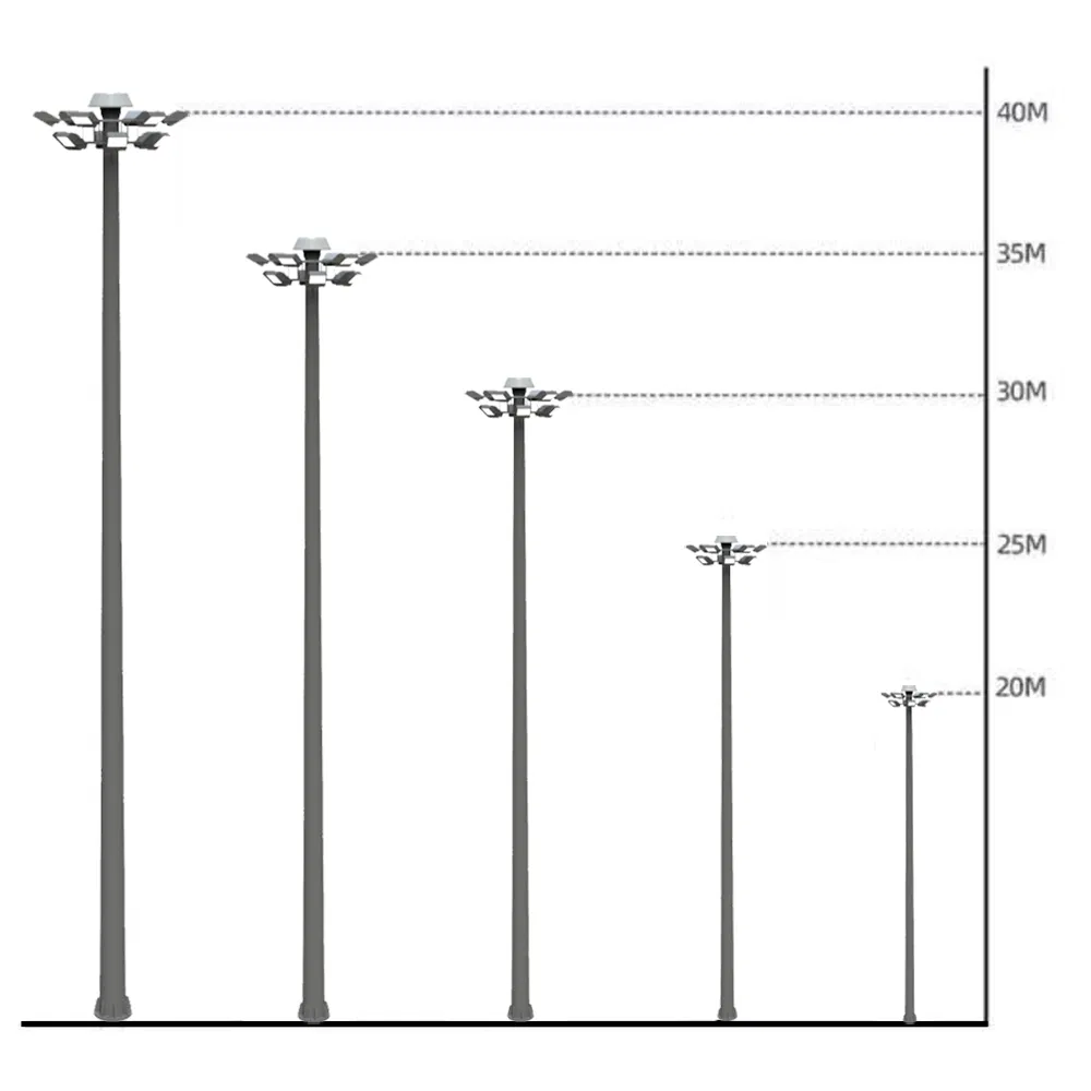 Solar/LED/ High/Mast Light/Lighting/Lamp Round/Conical Polygonal Octagon Q235/345 Hot/DIP/Galvanized Steel Street Light Pole