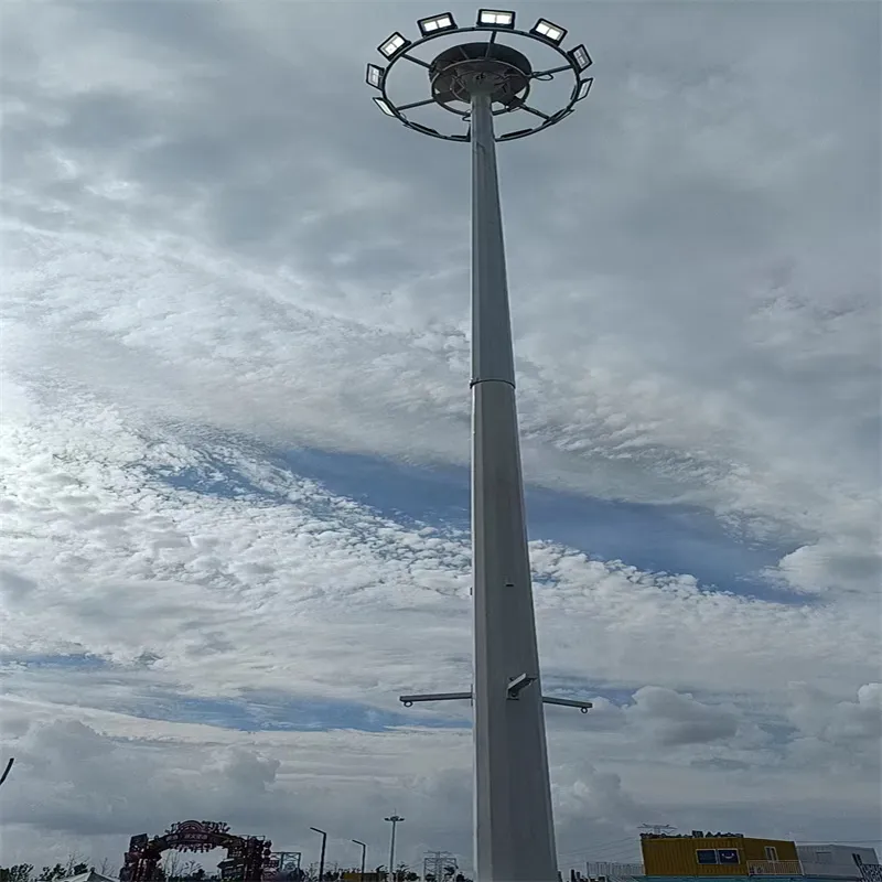 18m Stadium High Mast Light Pole Tower with Lifting System