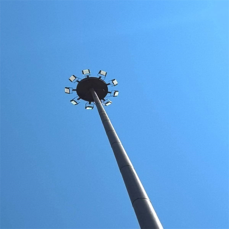 30m Stadium High Mast Light Pole Tower with Lifting System