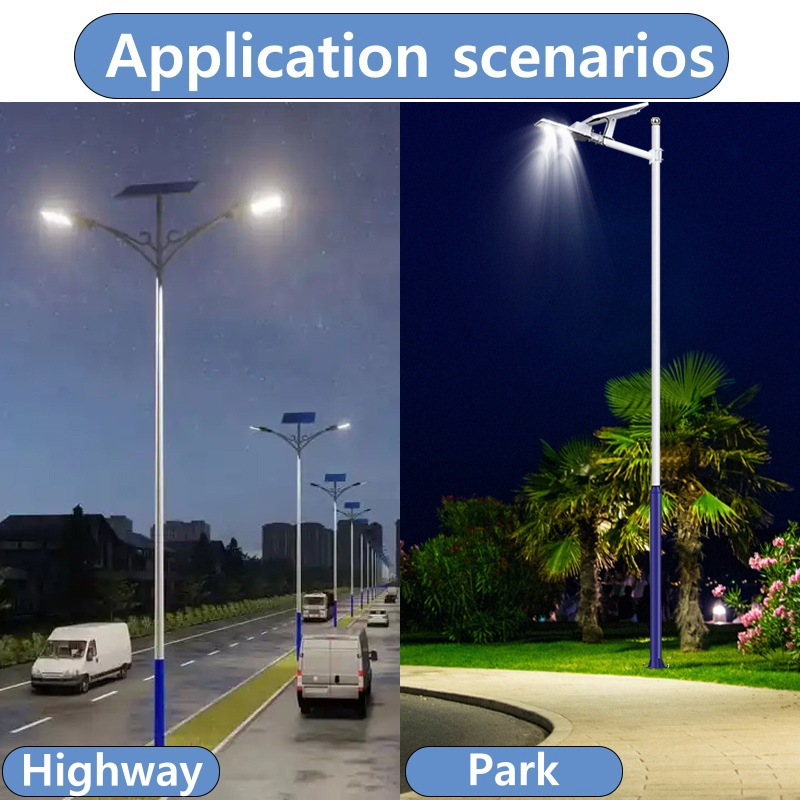 Light Messenger High Quality Customized Aluminum Solar Panel Split Road Lighting Outdoor Highway Parking Lot 100W Remote Control Solar Street Lights Lamp