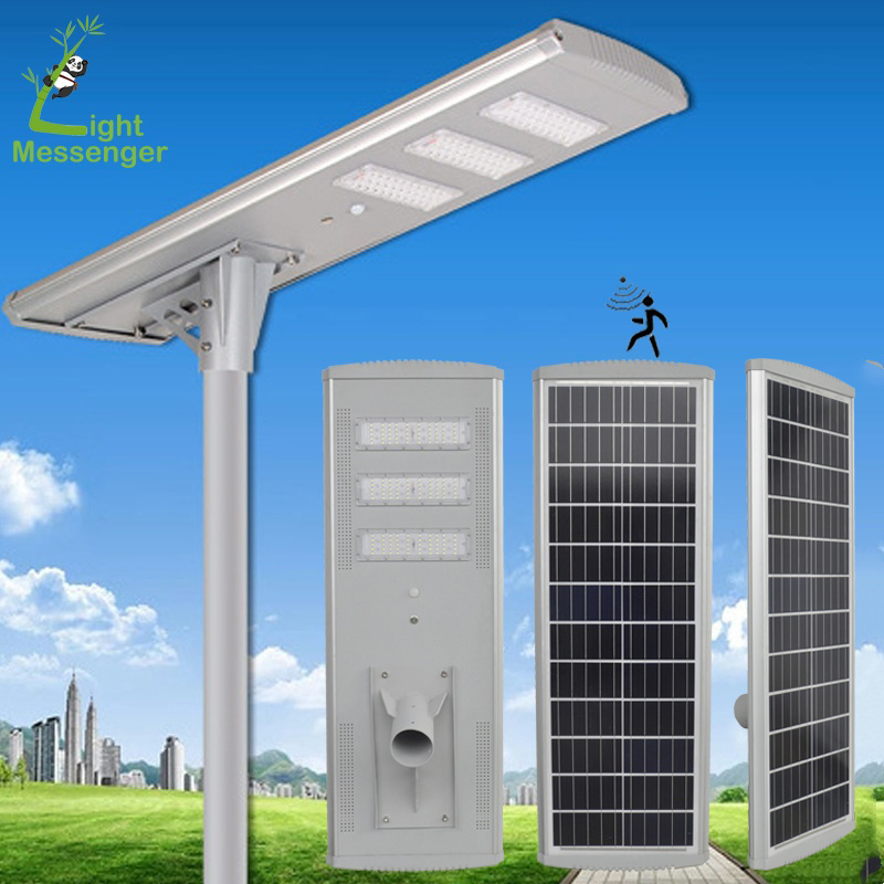 Light Messenger Customize All in One/Split LED Streetlight 60W 80W 100W 120W 150W 200W 300W 8m Pole Sale Outdoor Lamparas Solares Solar Street Lighting Kits