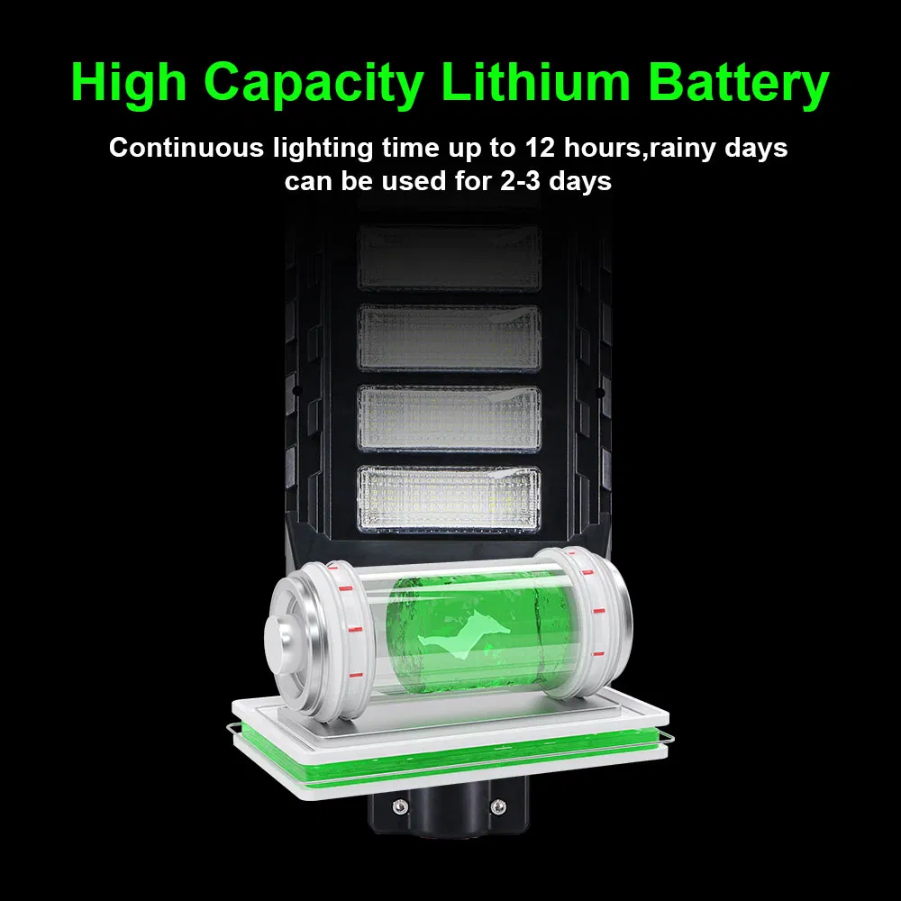 ABS Plastic IP65 Waterproof Outdoor Double 50W All in One LED Solar Street Light