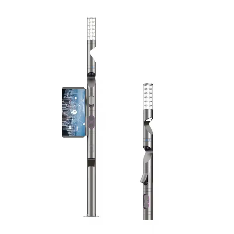 Nei Solar-Powered Smart Light Pole – Integrated Display, CCTV &amp; Weather Data