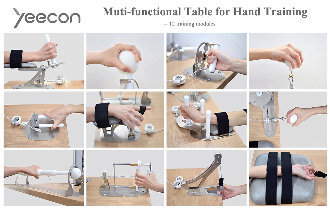 Physical Therapy Hand Exercise Equipment Rehabilitation Occupational Training Table