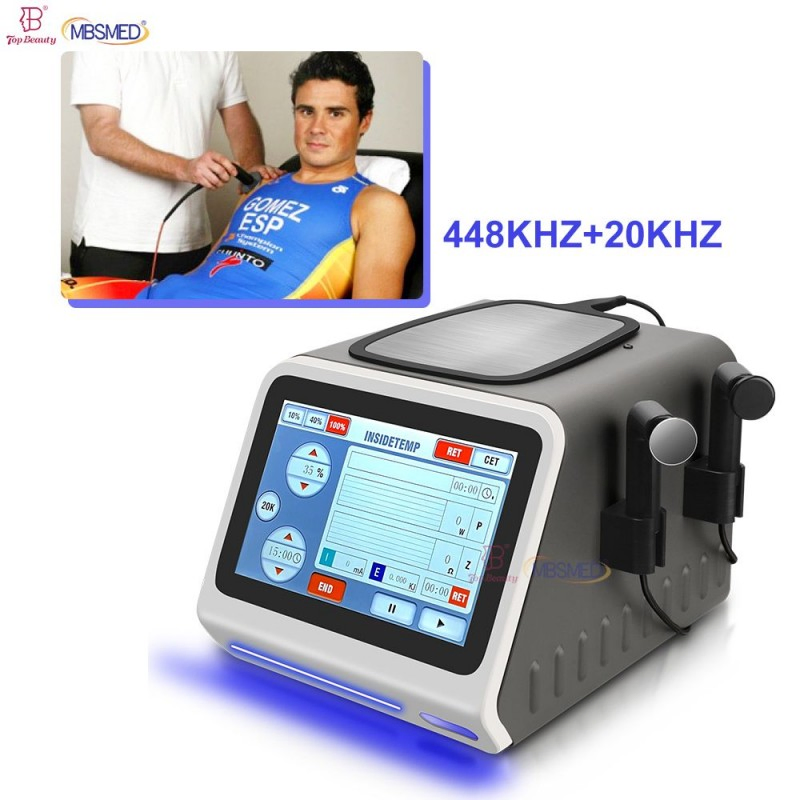 Physiotherapy and Rehabilitation 448kHz Tecar Therapy Indiba Radiofrecuencia Period Pain Relief Device