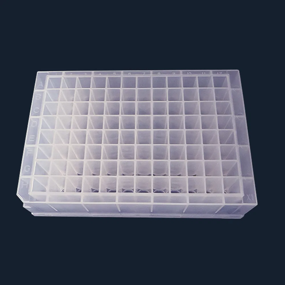 Lightweight Disposable Medical Supplies V-Shaped Style PCR 96 Deep Well Plate Reagent Reservoir