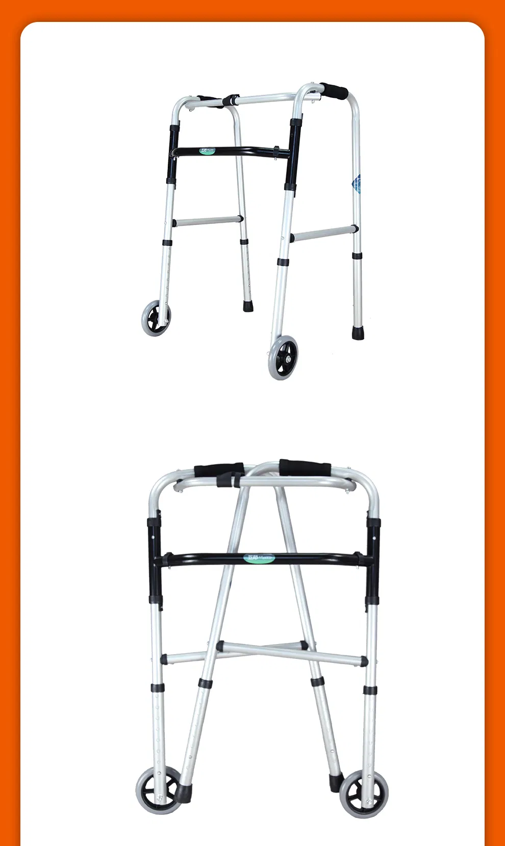 Aluminum Walker Mobility Aid Safe Walking and Easy Exercise
