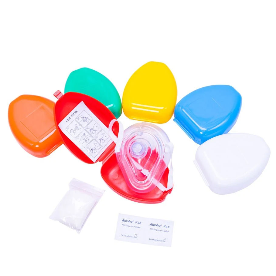 CPR Logo Training First Aid Emergency Shield Medical Pocket Silicone Disposable Outdoor Survival CPR Training Equipment