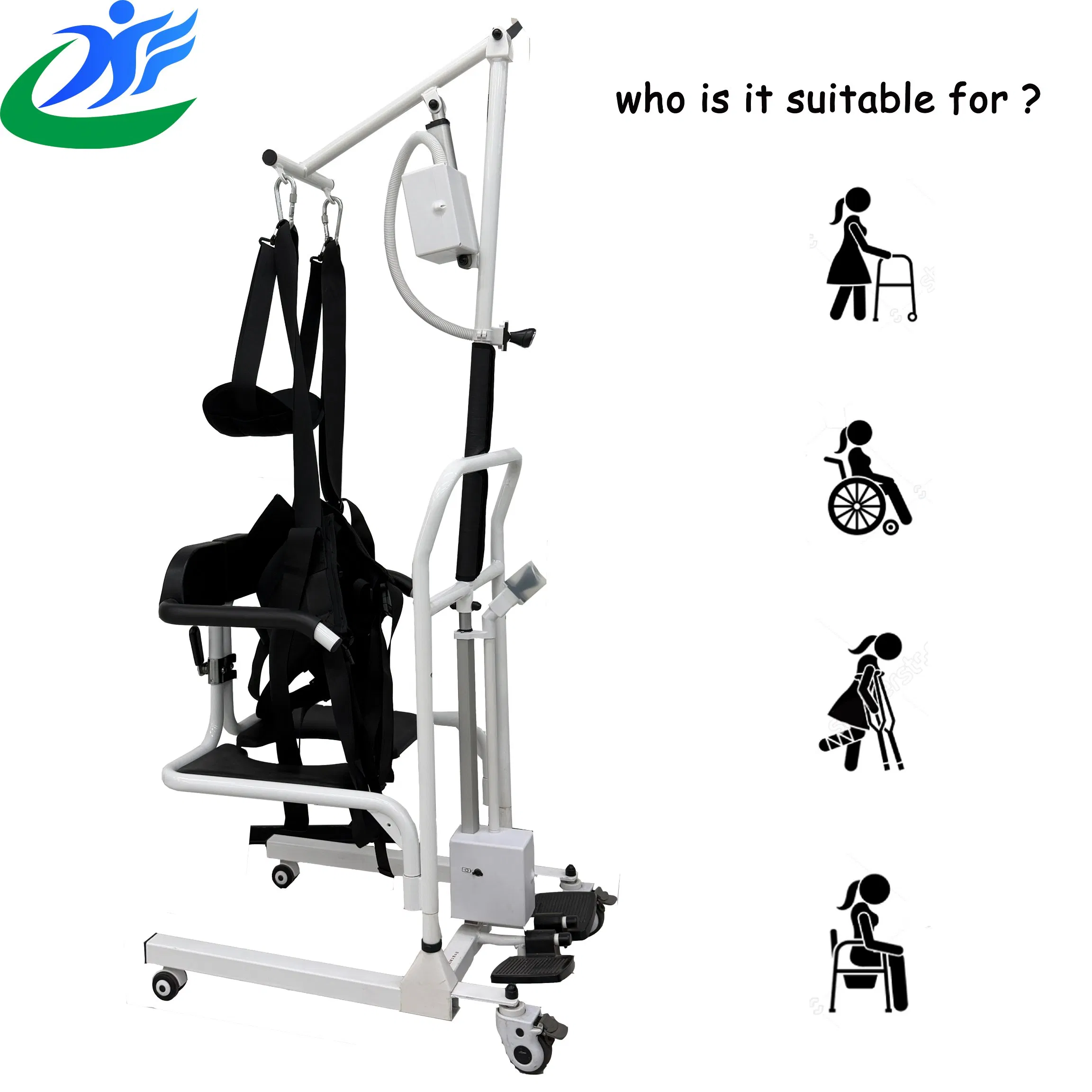 Ready-to-Ship Hydraulic Lift Transfer Chair for Disabled Commode Wheelchair Mobility Aids