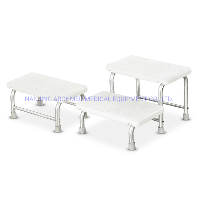 Medical Equipment Hospital Furniture Emergency Instrument Trolley Overbed Table Foot Step