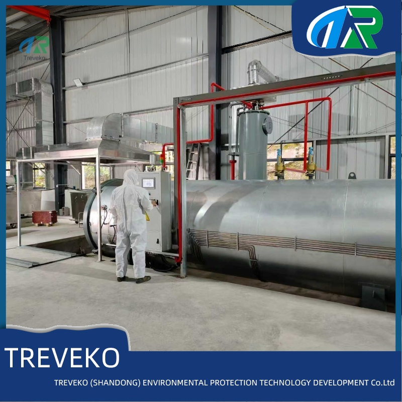 Automated Horizontal High Temperature Disinfection Equipment for Protective Medical Waste