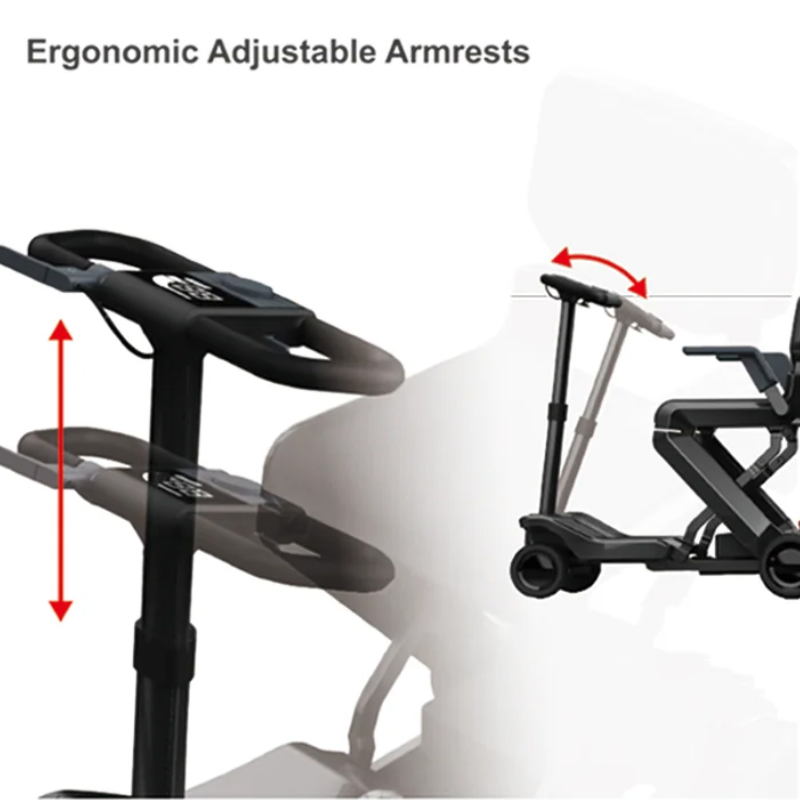 Latest Model of Automatic Folding Electric Mobility Rollator Walker Walking Aid Scooter for Seniors