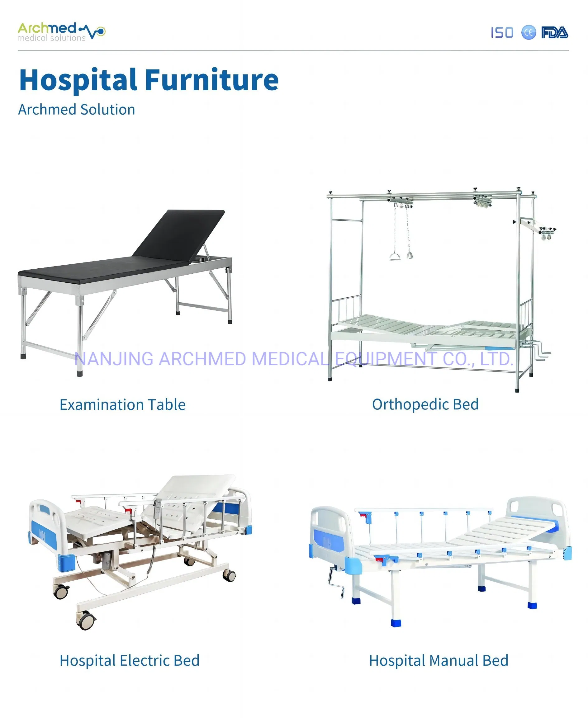 Medical Equipment Hospital Furniture Examination Table Orthopedic Bed Hospital Bed