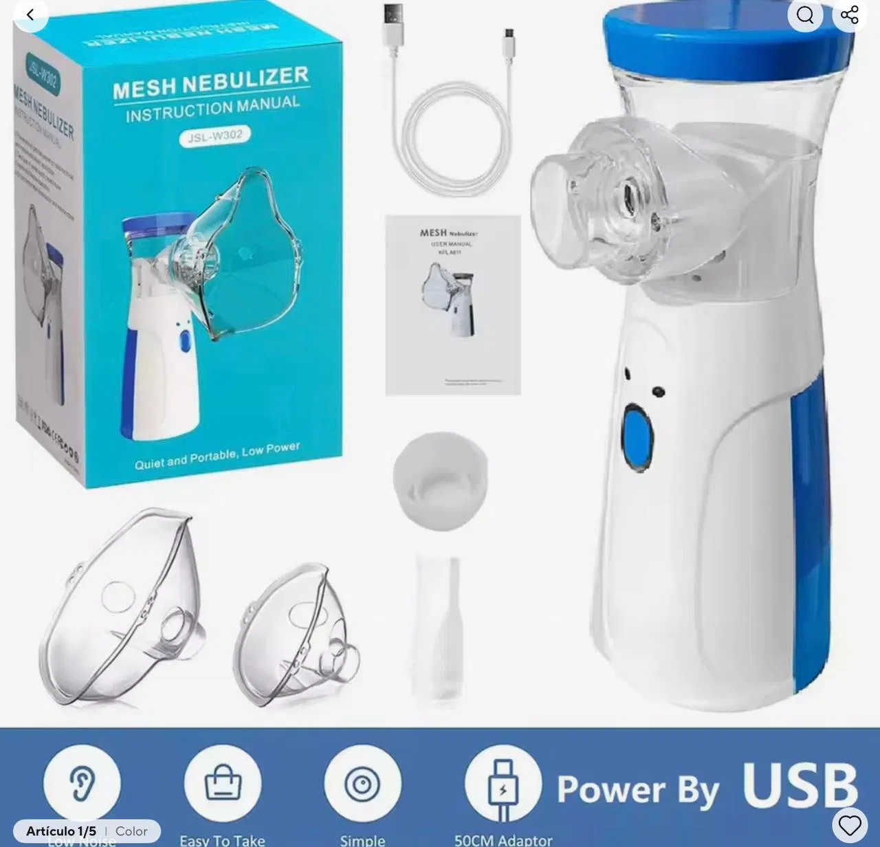 Portable Mesh Nebulizer Medical Equipment for Respiratory Care