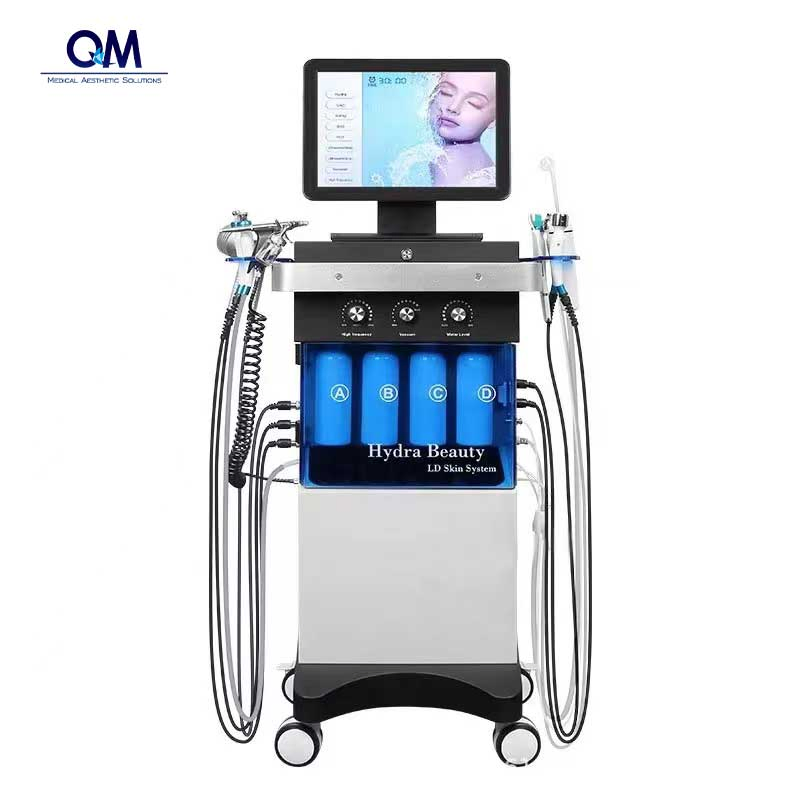 14 in 1 Hydrafaci and Dermabrasion Hydra Oxygen Jet Peel Facial Beauty Machine Microdermabrasion Equipment