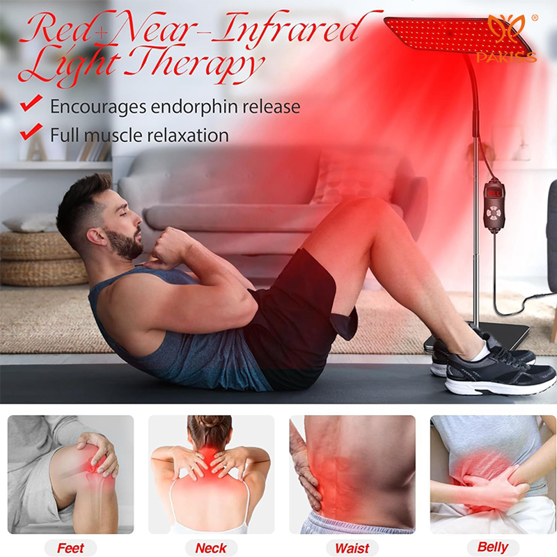 Pakiss Portable Red Light Therapy Panel for Face &amp; Body Professional Home Use Medical Skin Care Equipment Beauty Product