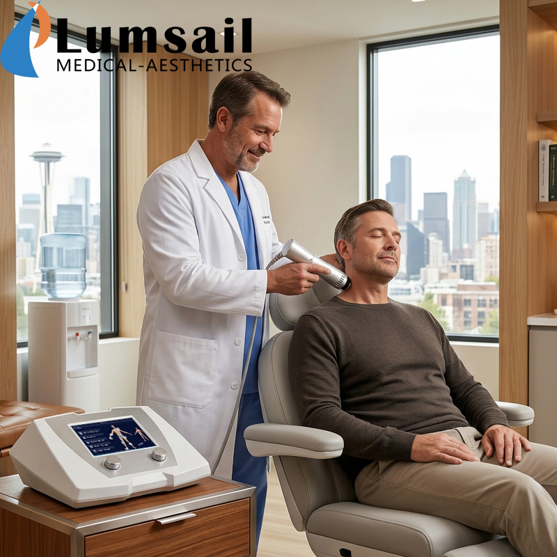 Clinic Use Shockwave Therapy Device for Physiotherapy and Rehabilitation