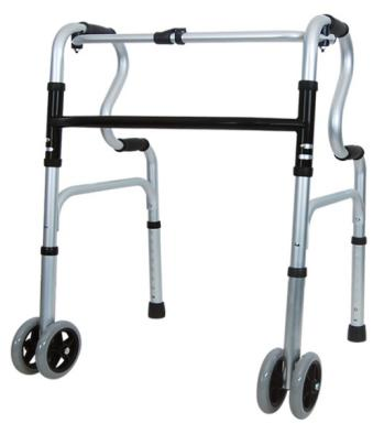 Hospital Lightweight Folding Aluminum Mobility Elderly Disability Walking Aid with Wheels Walker