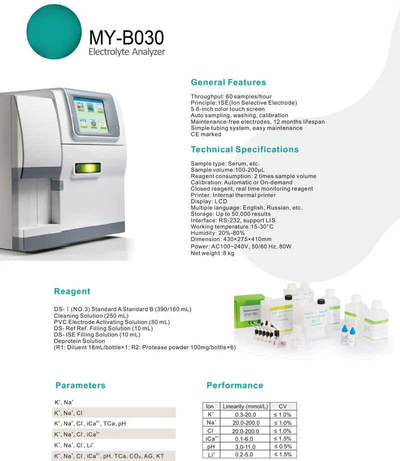 MY-B030 Electrolyte Analyzer