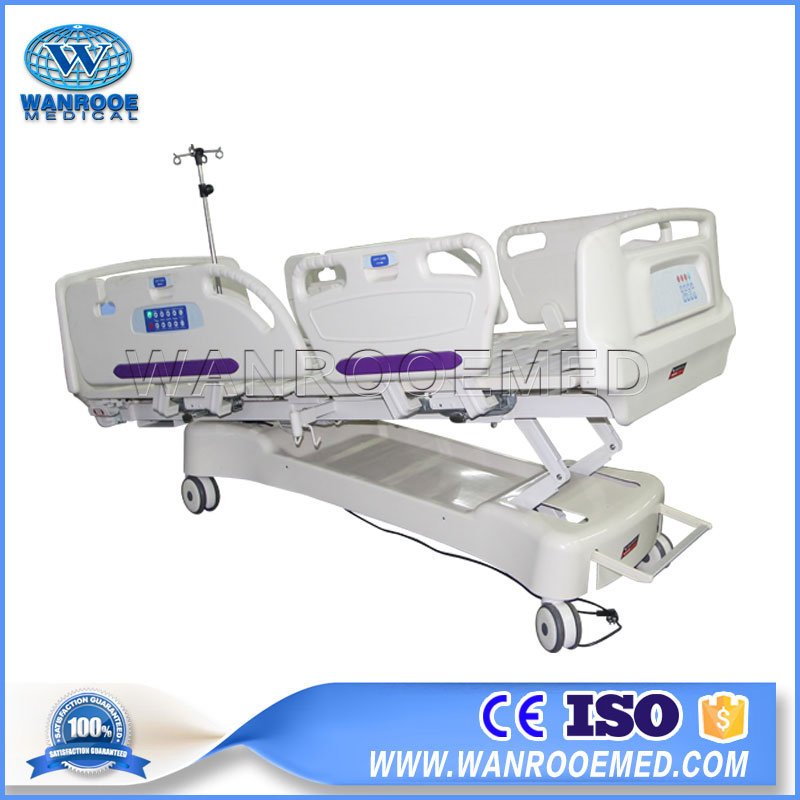 Bae517ec Hospital Medical Furniture Surgical Five Function Adjustable ICU Electric Patient ICU Bed Equipment