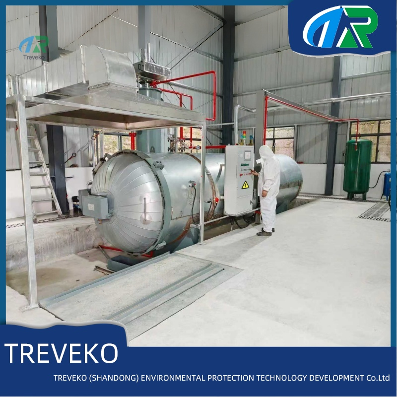 Automated Horizontal High Temperature Disinfection Equipment for Protective Medical Waste