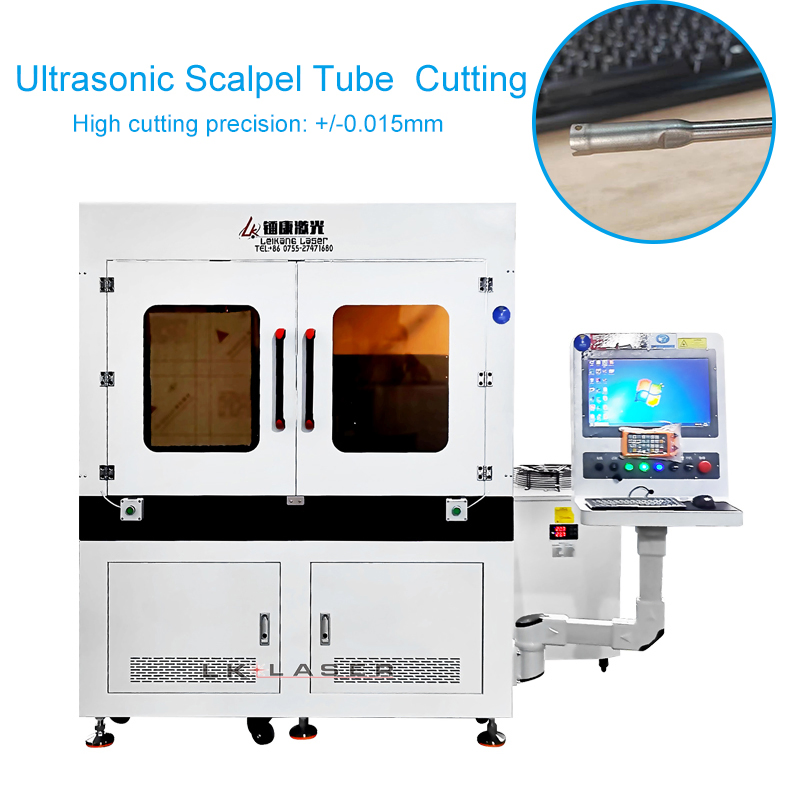 Linear Motor Ultrasonic Scalpel Medical Inner and Outer Automatic Tube Sleeve Metal Tubing Fiber Laser Cutting Machine Equipment