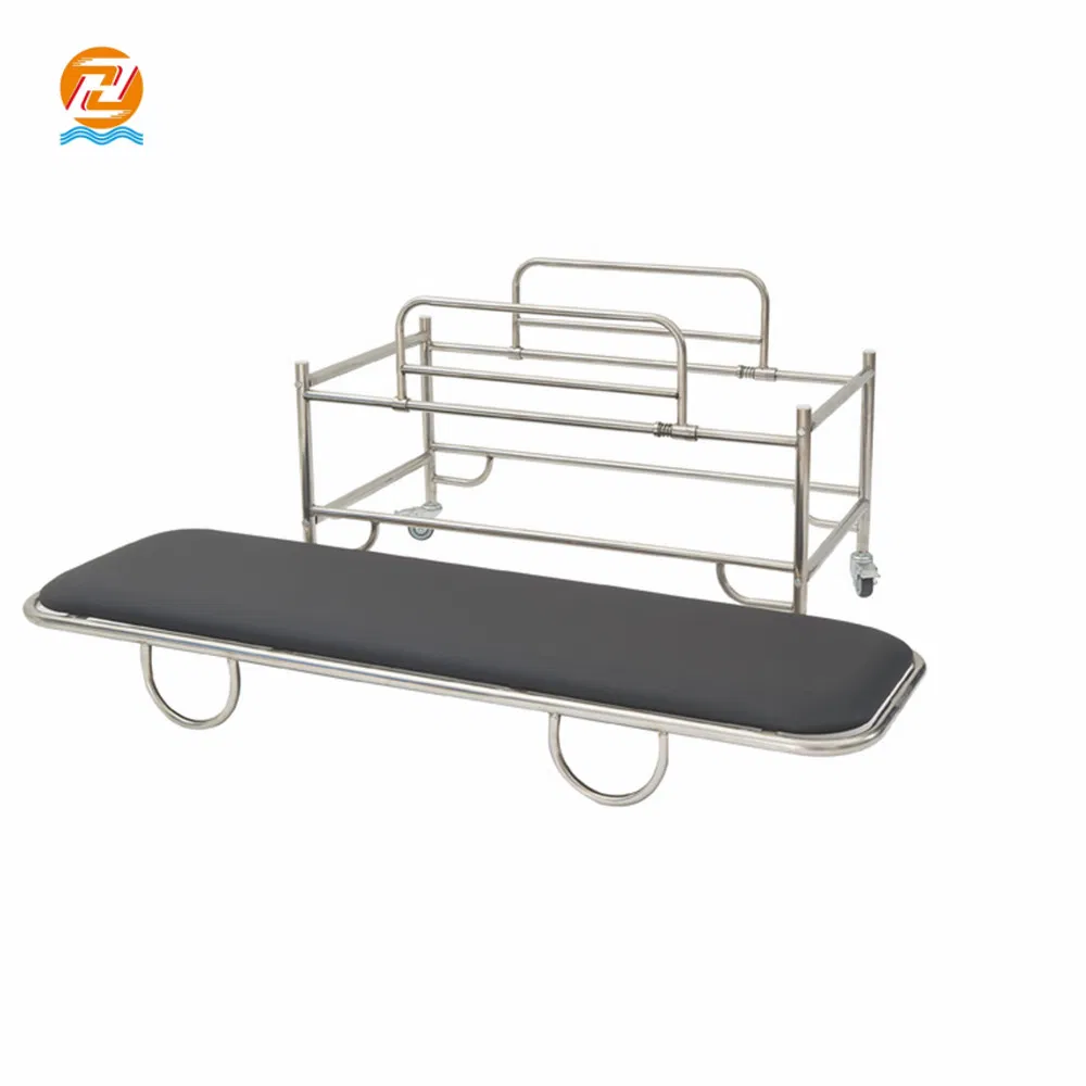 stainless Steel Stretcher Furniture Clinic Rescue Bed Hospital Examination Equipment