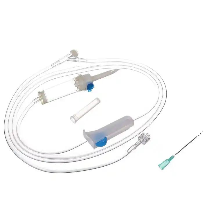 Disposable Medical Portable Sterile IV Infusion Giving Fluid Drip with Regulator