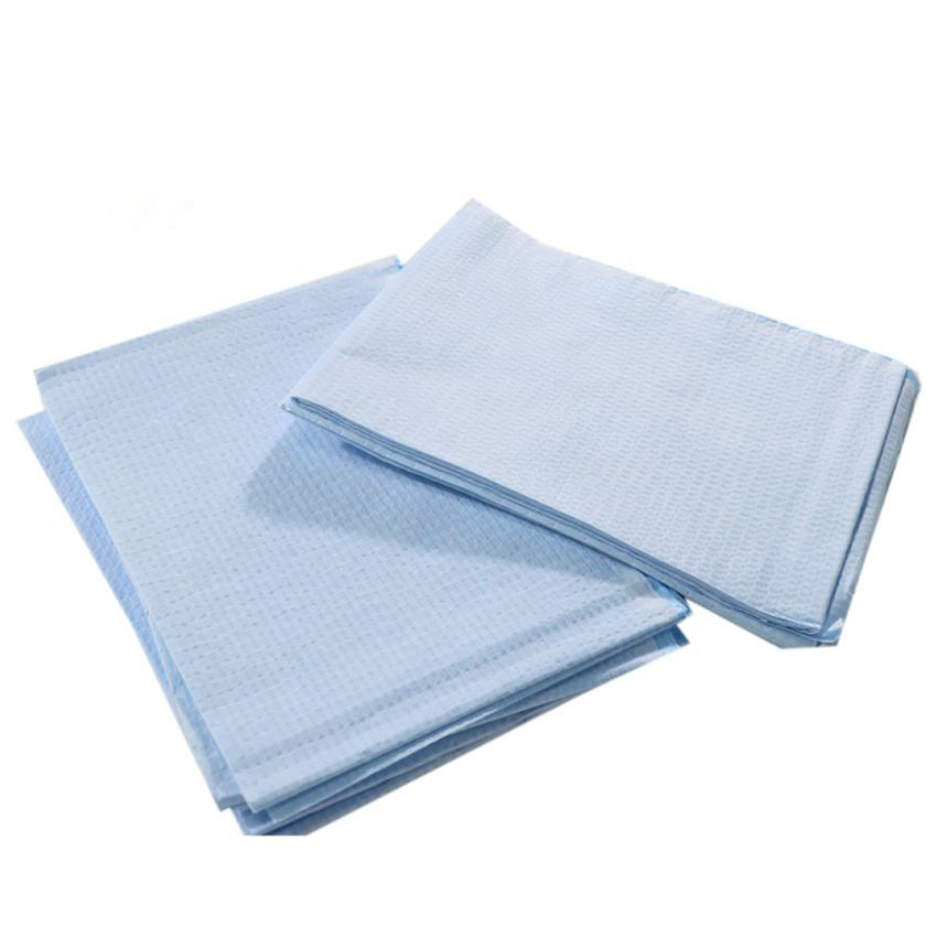 Big Size Two Tissues and One PE Film Disposable Medical Supplies Bed Pads for Exam