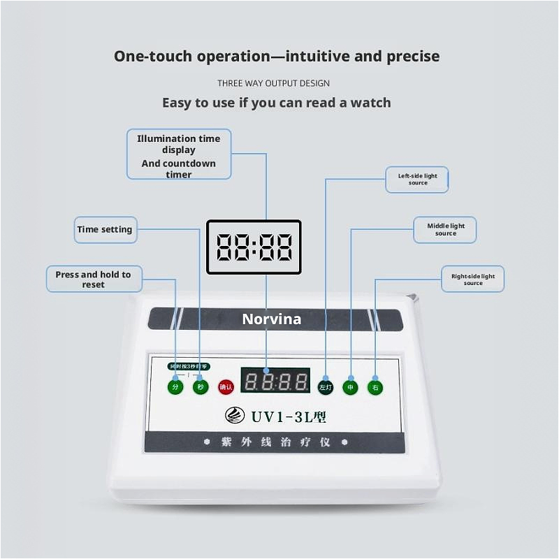 Professional 311nm UVB Phototherapy Device with Timer for Psoriasis Vitiligo Skin Treatment