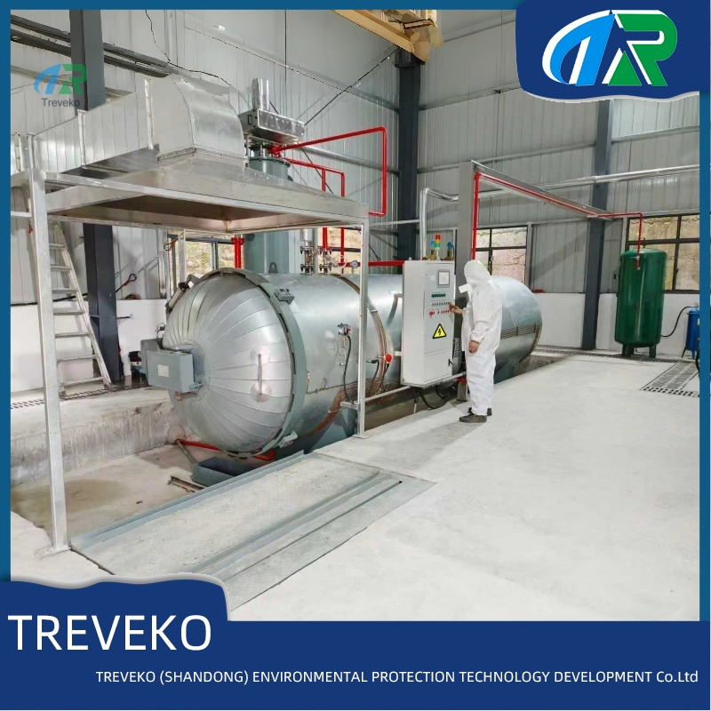 Automated Horizontal High Temperature Disinfection Equipment for Protective Medical Waste