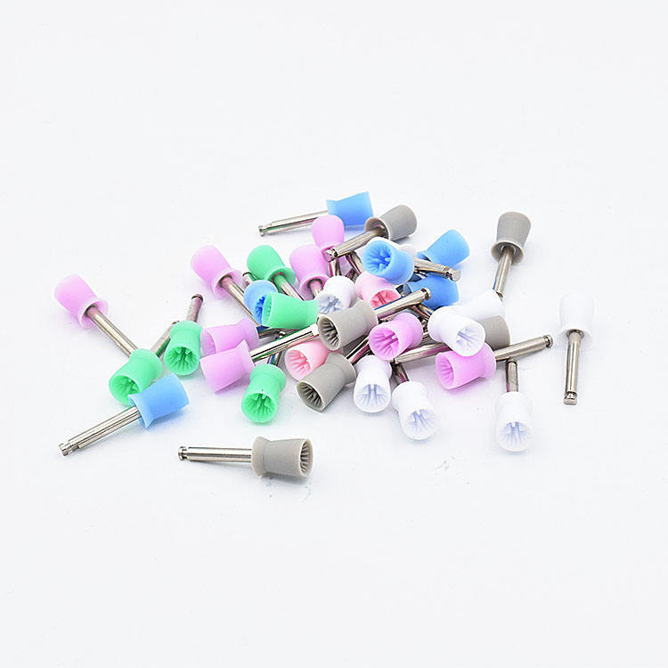 SJ Denxy Dental High Quality Flat Polishing Prophy Brushes Cups Dental Lab Latch Mixed Polish Polisher Dental Equipment for Teeth