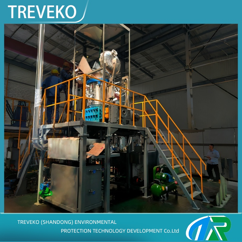 Compact Vertical Thermal Disinfection Shredding Equipment for Protective Gear and Medical Plastics